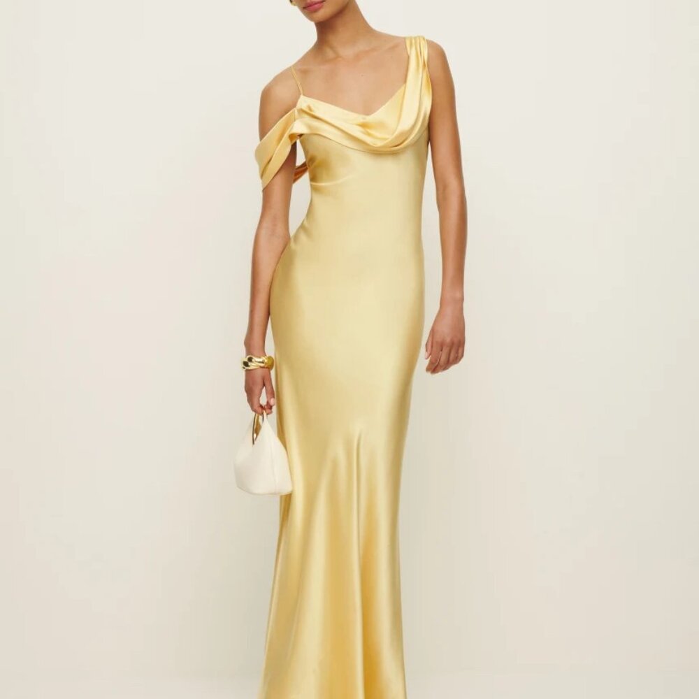 Ronda Silk Dress Sunshine Reformation